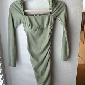Princess Polly Green Ruched Bodycon Dress